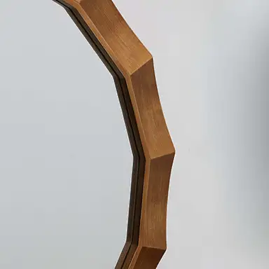 wood circle mirror wood circle mirror of Rustic Wooden Distressed Round Mirror detailed view